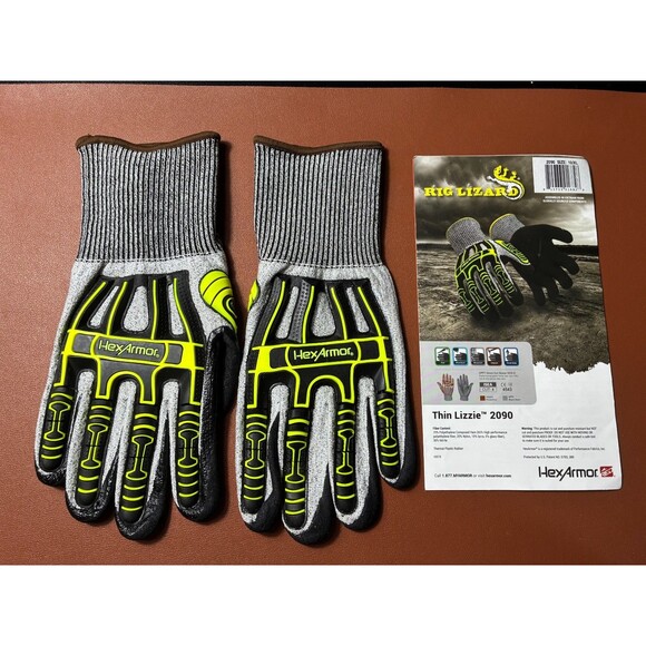 HexArmor Rig Lizard Thin Lizzie 2090 Work Gloves Impact Cut Resistant 10/XL - Picture 1 of 3